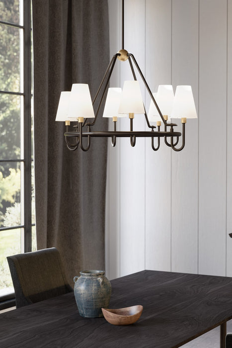Minka-Lavery - 12108-855 - Eight Light Pendant - Bellforge - Legacy Brass