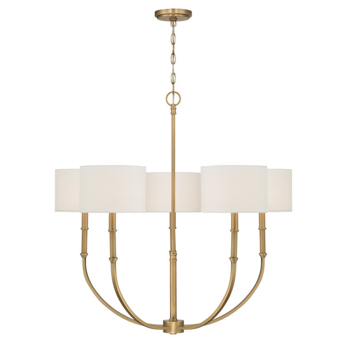 Minka-Lavery - 12115-732 - Five Light Chandelier - Molvene - Legacy Brass