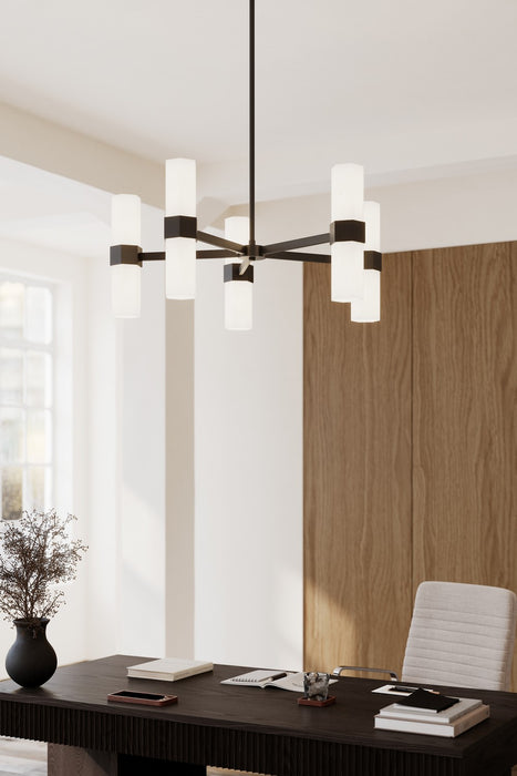 Minka-Lavery - 12129-899 - Ten Light Chandelier - Delgada - Dark Matte Black