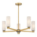 Minka-Lavery - 12326-876 - Five Light Chandelier - Wexmere - Legacy Brass