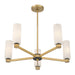 Minka-Lavery - 12326-876 - Five Light Chandelier - Wexmere - Legacy Brass