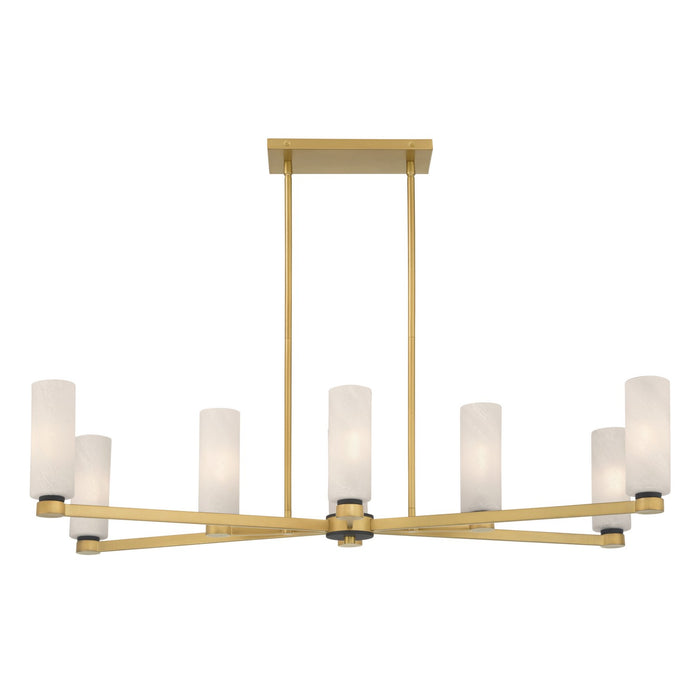 Minka-Lavery - 12327-876 - Eight Light Linear Chandelier - Wexmere - Legacy Brass