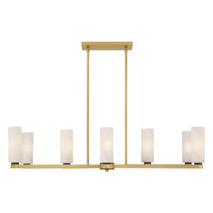 Minka-Lavery - 12327-876 - Eight Light Linear Chandelier - Wexmere - Legacy Brass