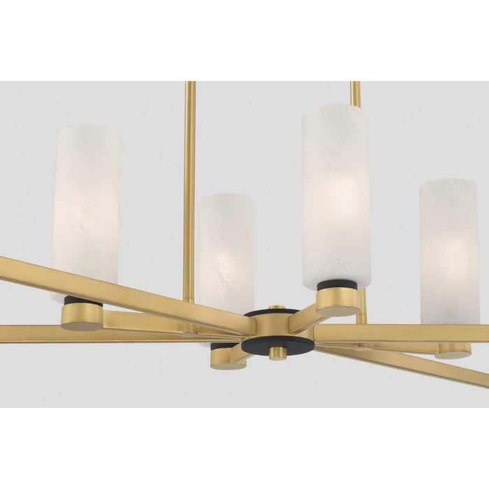 Minka-Lavery - 12327-876 - Eight Light Linear Chandelier - Wexmere - Legacy Brass