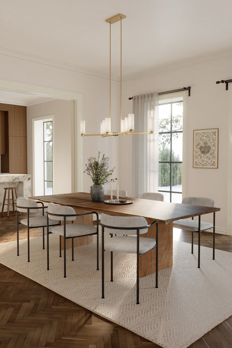 Minka-Lavery - 12327-876 - Eight Light Linear Chandelier - Wexmere - Legacy Brass