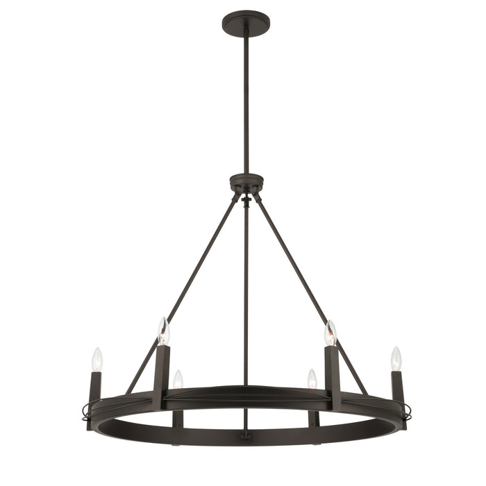 Minka-Lavery - 12418-860 - Six Light Pendant - Dalvor - Dark Bronze
