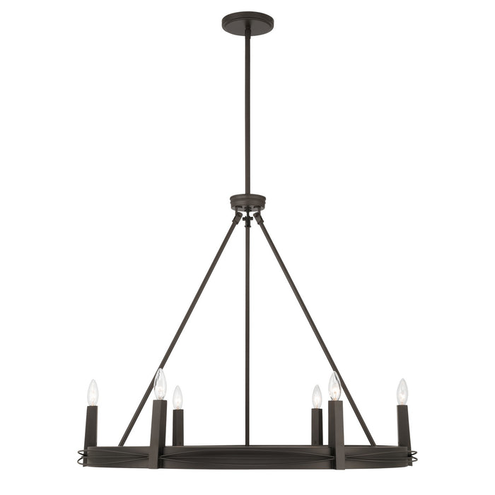 Minka-Lavery - 12418-860 - Six Light Pendant - Dalvor - Dark Bronze