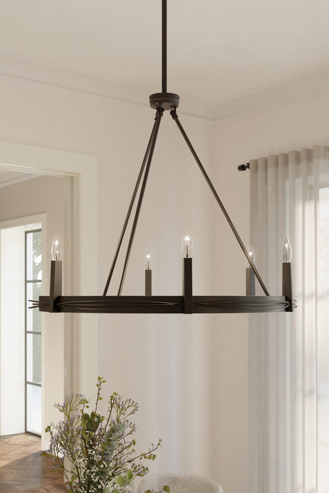 Minka-Lavery - 12418-860 - Six Light Pendant - Dalvor - Dark Bronze