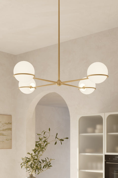 Minka-Lavery - 12505-732 - Four Light Chandelier - Orstyn - Legacy Brass