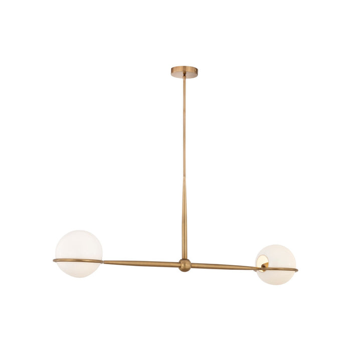 Minka-Lavery - 12507-732 - Two Light Linear Chandelier - Orstyn - Legacy Brass