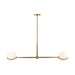Minka-Lavery - 12507-732 - Two Light Linear Chandelier - Orstyn - Legacy Brass