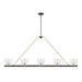 Minka-Lavery - 12727-796 - Five Light Linear Chandelier - Noellea - Dark Bronze