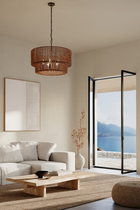 Minka-Lavery - 12955-860 - Five Light Pendant - Beaudelle - Dark Bronze