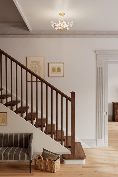 Minka-Lavery - 13954-870 - Five Light Semi-Flush Mount - Ramus - Painted Legacy Brass