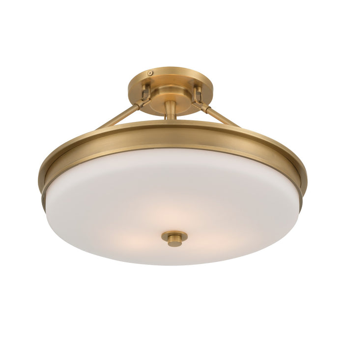 Minka-Lavery - 14086-732 - Three Light Semi-Flush Mount - Halora - Legacy Brass
