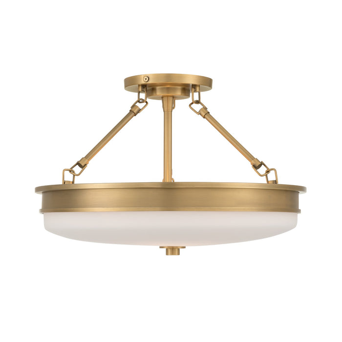 Minka-Lavery - 14086-732 - Three Light Semi-Flush Mount - Halora - Legacy Brass