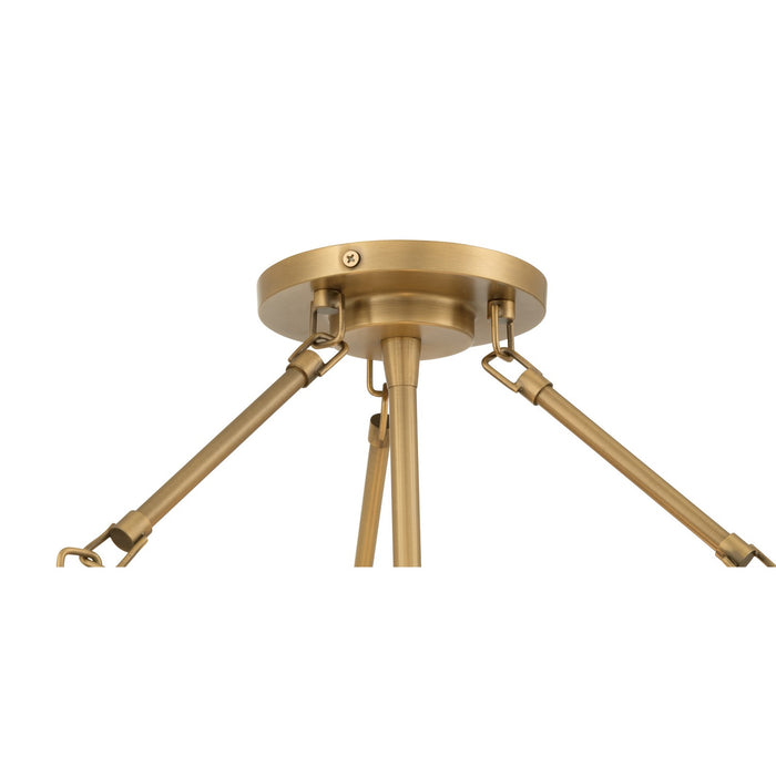 Minka-Lavery - 14086-732 - Three Light Semi-Flush Mount - Halora - Legacy Brass