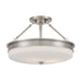 Minka-Lavery - 14086-84 - Three Light Semi-Flush Mount - Halora - Brushed Nickel
