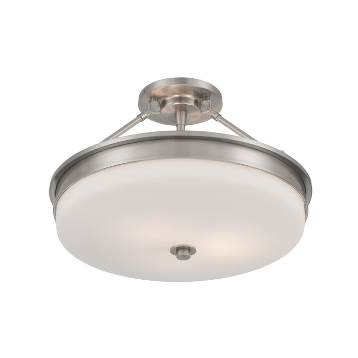 Minka-Lavery - 14086-84 - Three Light Semi-Flush Mount - Halora - Brushed Nickel