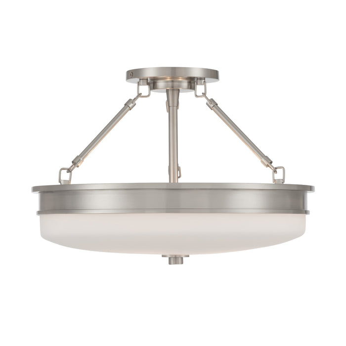 Minka-Lavery - 14086-84 - Three Light Semi-Flush Mount - Halora - Brushed Nickel
