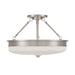 Minka-Lavery - 14086-84 - Three Light Semi-Flush Mount - Halora - Brushed Nickel