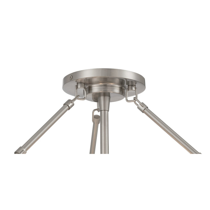 Minka-Lavery - 14086-84 - Three Light Semi-Flush Mount - Halora - Brushed Nickel