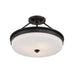Minka-Lavery - 14086-899 - Three Light Semi-Flush Mount - Halora - Dark Matte Black