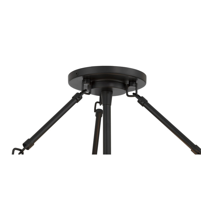 Minka-Lavery - 14086-899 - Three Light Semi-Flush Mount - Halora - Dark Matte Black