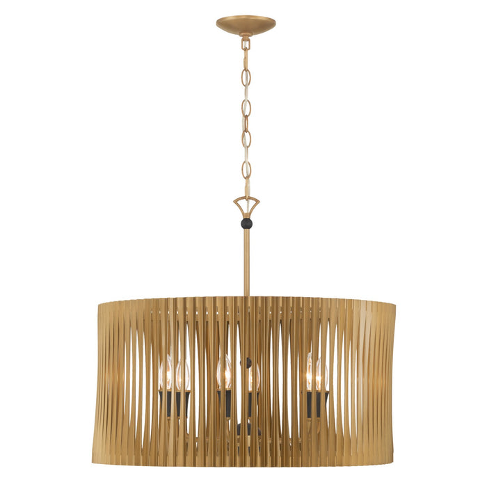 Minka-Lavery - 16026-877 - Six Light Pendant - Aven - Sand Coal Black