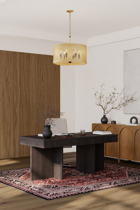 Minka-Lavery - 16026-877 - Six Light Pendant - Aven - Sand Coal Black