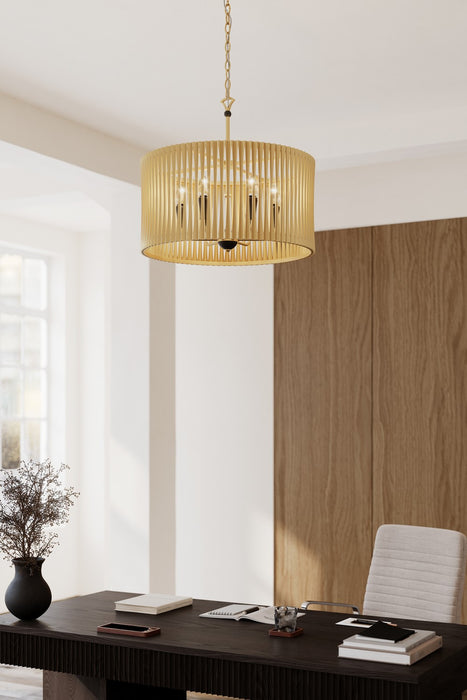 Minka-Lavery - 16026-877 - Six Light Pendant - Aven - Sand Coal Black