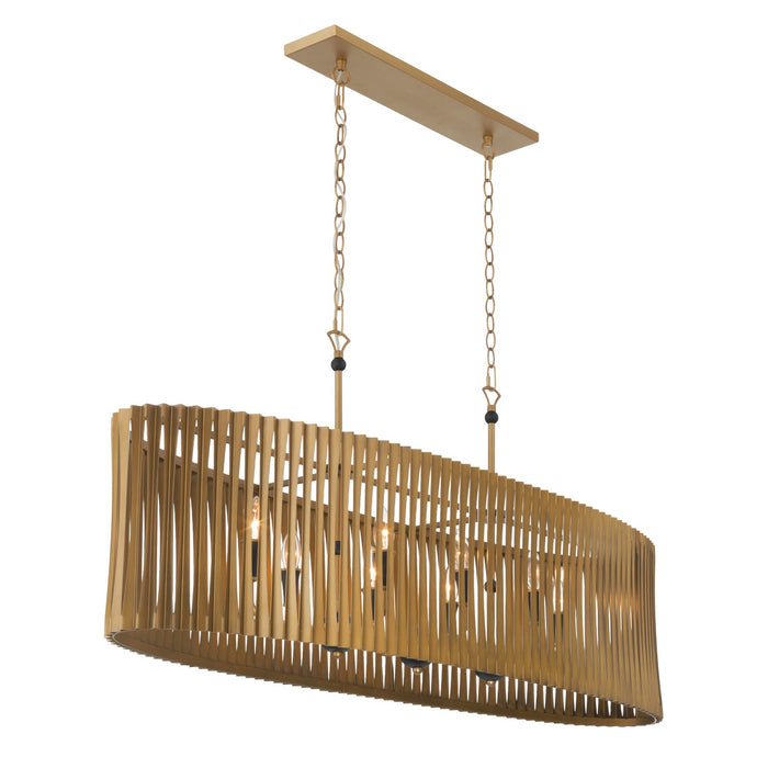 Minka-Lavery - 16027-877 - Eight Light Linear Chandelier - Aven - Sand Coal Black