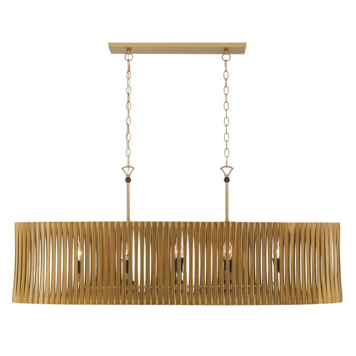 Minka-Lavery - 16027-877 - Eight Light Linear Chandelier - Aven - Sand Coal Black