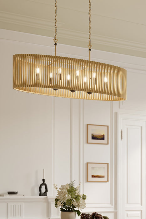 Minka-Lavery - 16027-877 - Eight Light Linear Chandelier - Aven - Sand Coal Black