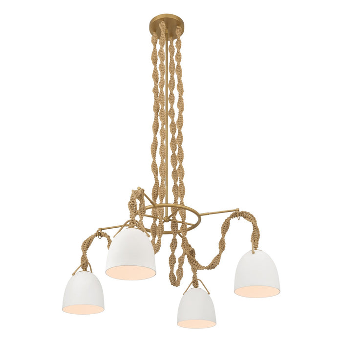 Minka-Lavery - 16066-732 - Four Light Pendant - Cordón - Legacy Brass