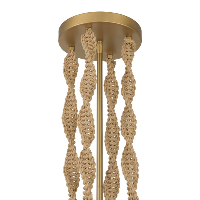 Minka-Lavery - 16066-732 - Four Light Pendant - Cordón - Legacy Brass