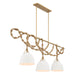 Minka-Lavery - 16067-732 - Three Light Linear Chandelier - Cordón - Legacy Brass