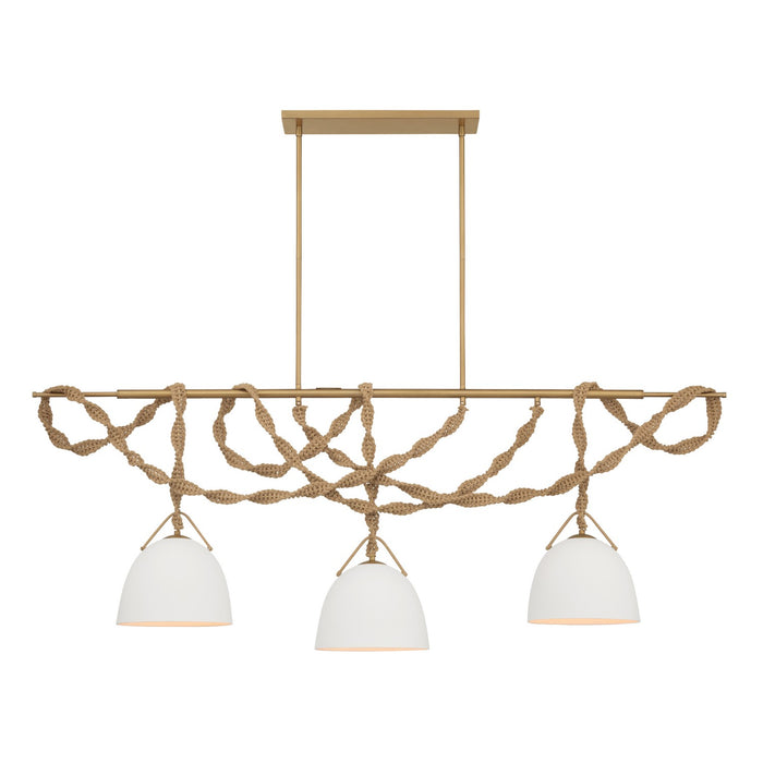 Minka-Lavery - 16067-732 - Three Light Linear Chandelier - Cordón - Legacy Brass
