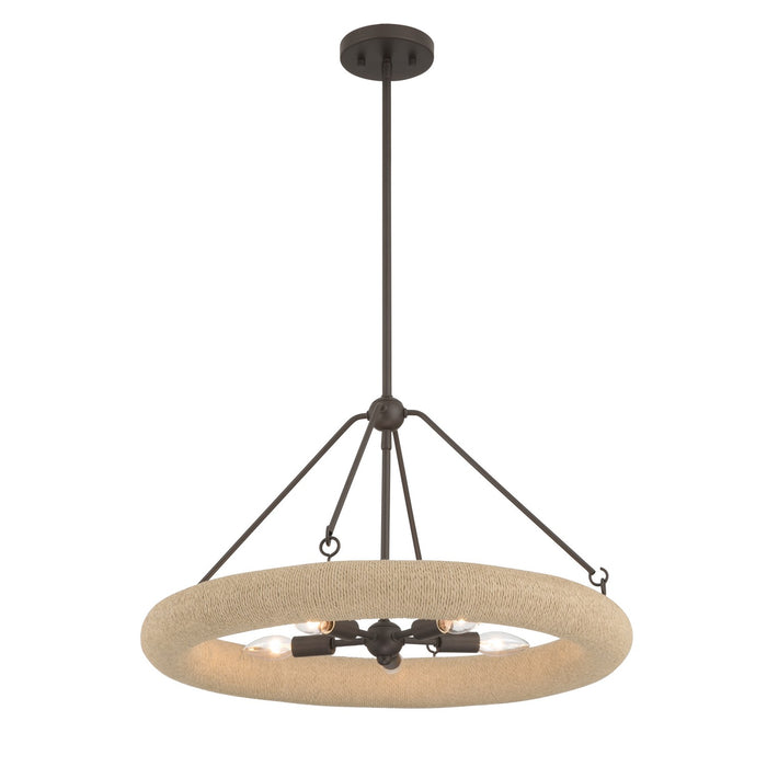 Minka-Lavery - 17115-860 - Five Light Pendant - Aeris - Dark Bronze