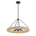 Minka-Lavery - 17115-860 - Five Light Pendant - Aeris - Dark Bronze