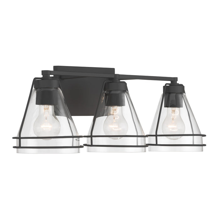 Minka-Lavery - 17643-899 - Three Light Vanity - Lorenth - Dark Matte Black