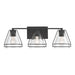Minka-Lavery - 17643-899 - Three Light Vanity - Lorenth - Dark Matte Black