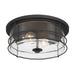 Minka-Lavery - 17647-899 - Two Light Flush Mount - Lorenth - Dark Matte Black