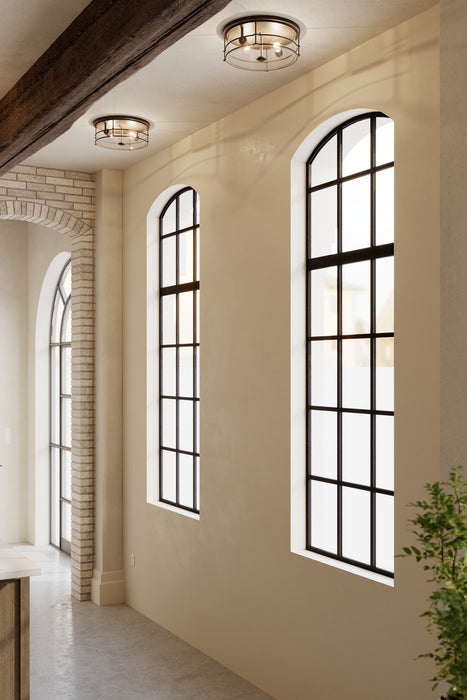 Minka-Lavery - 17647-899 - Two Light Flush Mount - Lorenth - Dark Matte Black