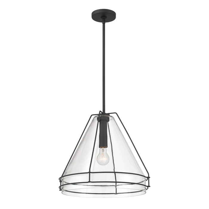 Minka-Lavery - 17649-899 - One Light Pendant - Lorenth - Dark Matte Black