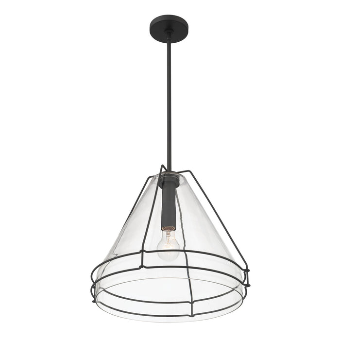 Minka-Lavery - 17649-899 - One Light Pendant - Lorenth - Dark Matte Black