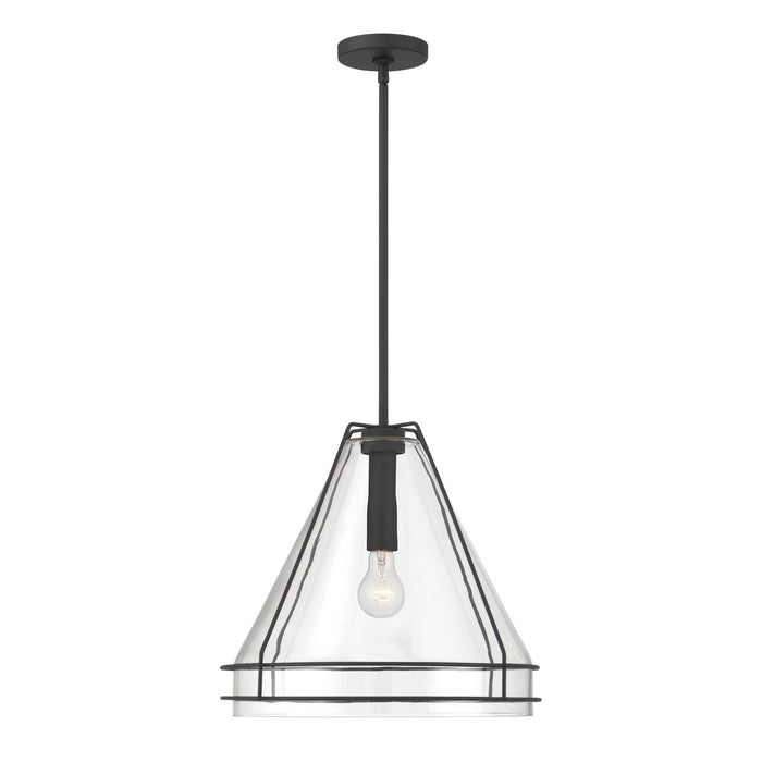 Minka-Lavery - 17649-899 - One Light Pendant - Lorenth - Dark Matte Black