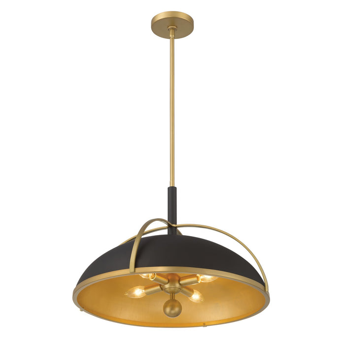 Minka-Lavery - 18314-880 - Four Light Pendant - Yorkshire - Dark Matte Black