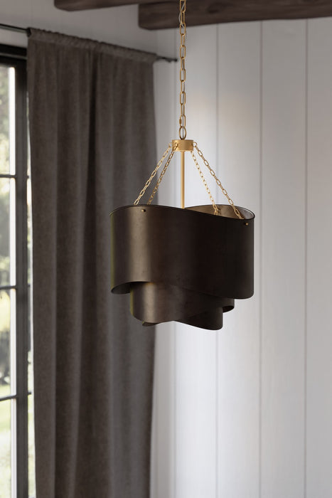 Minka-Lavery - 19925-855 - Three Light Pendant - Zyra - Legacy Brass