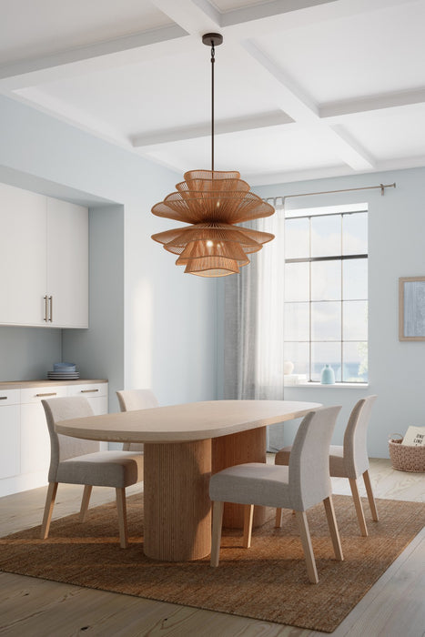 Minka-Lavery - 19996-860 - Six Light Pendant - Mireth - Dark Bronze